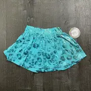 NWT Piper Girls Skirt Skort Pull On Blue Cheetah Print Metallic Size XS 4-5