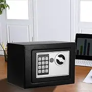Cabinet Security Safe Box, Hotel Safe Box, Digital Safe Electronic Security Box Home Office Money Safe Box with Digital Keypad Cash Lock Deposit Password with 2 Emergency Keys(6.4L, Black)