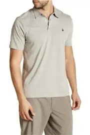 Volcom Surf Brand Men's Banger Gray Polo Top Large M Short Sleeve NWT Ret$ 35.00