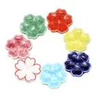 Fork Chopstick Rest Kitchen Ceramic Colorful Sakura Blossoms Chopsticks Holder