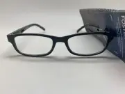 Y30 Foster Grant Brandon BLK BLACK + 1.75 READING GLASSES READERS With Case