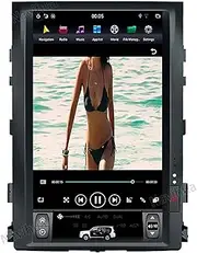 16'' Vertical Screen Car Stereo DVD Player Android in-Car Video for Land Cruiser LC200 2008-2015 with 360 Box Carplay Original car Function,PX3 16” 2+32G