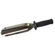 Metal Detector Trowel 12” Serrated both Sides Black Handle Sabre Tooth Stainless
