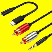 Durable Audio Adapter+3.5mm RCA Cable for Samsung Galaxy Note 20 Ultra 5G N986U