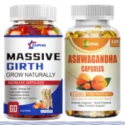 Ashwagandha + Male Enhancing Libido 60 Gummies Massive Girth Enlargement Support