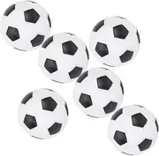Foosball Table Soccer Ball Replacement Mini Plastic Black and White Balls 4Pcs 6Pcs 32mm/1.26in for Table Soccer Enthusiasts