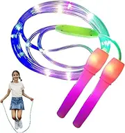 Jump Rope for Women, LED Light Up Fitness Rope, Rechargeable and Adjustable Design, Non Slip Ergonomic Handles, Exercise Equipment, Ideal to Kids, Adults, Indoor, Outdoor Workouts