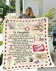 Heartfelt Letter from Dad to Daughter Mink Touch Soft Plush Fleece Blanket Gift
