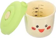 MAGICLULU Mini Ceramic Soup Pot Lidded Soup Containers 230ml Baby Food Bowl Cartoon Design Steam Egg Bowl
