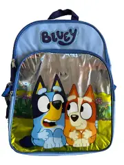 Bluey 16" Canvas Large School Backpack With 2 Mesh Pockets