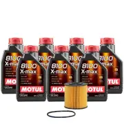 7L Motul 8100 X-MAX 0W40 Wix Filter Motor Oil Change Kit For Volvo API SN (for: Volvo)