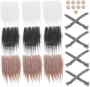ERINGOGO Set of Pre-Cut Dwarf Beard Gnomes for DIY Craft Gnome Doll Making Supplies Beard Braids Props for Home Dec
