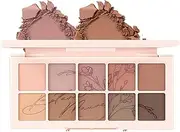 10 Colors Matte Shimmer Eyeshadow Palette, Daily Nude Eyeshadow Palette Long-Lasting Coloring, Versatile Delicate Matte Shimmer Makeup, Bright & Warm Ultra-Blendable Eyeshadow Makeup