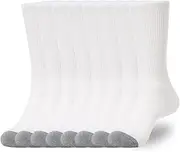 [WANDER] Women's Athletic Crew Socks 8 Pairs Size 9-13 Cushion Running Socks for Sport Wicking Cotton Socks