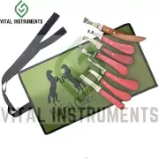 Horse Farrier Set of 7 Hoof Knife Case Green Custom Made Heavy Duty Kit