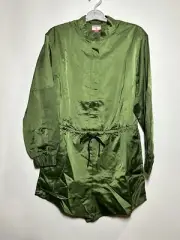Hunter for Target Women's Front Tie Waist Long Sleeve Romper Olive NWT S