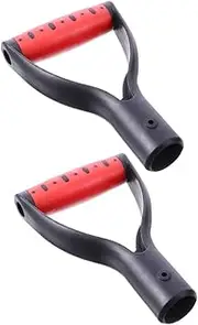 Happyyami 2pcs Durable Grip Handle for Shovel Replacement Ergonomic Design for Easy Digging and Raking Lightweight and Practical Tool for Garden Use