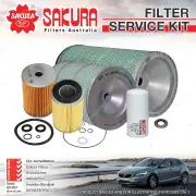 Sakura Oil Air Fuel Filter Service Kit for Isuzu FVR13 8.4L TD 04/88-06/96