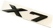 SCPCKZETZN Letter Number Emblem Fit for BMW X7 Trunk Model Name Badge Car Styling Refitting Sticker Chrome Silver(Gloss Black)