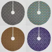 Halloween Christmas Tree Skirt (4 Patterns Available) (3 Shapes Available)