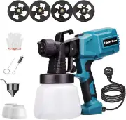Yaberry Grove Paint Sprayer, 700W HVLP Spray Gun, 4 Nozzles, Easy to Clean