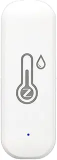 White Temperature Humidity Sensor Plastic Temperature Humidity Sensor Indoor Hygrometer APP Remote Real-Time Monitoring Compatible with