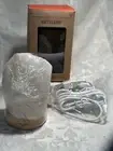 Hand carved Desktop Himalayan White Salt ionizing Lamp with USB Power Connector