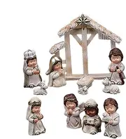 Christmas Nativity Set of 12 - Holy Family Christmas Table Ornaments Miniature Nativity Scene for - Holy Family Christmas Table Ornaments Set D