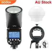 Godox V1C Round Head Flash Speedlite For Canon + AK-R22 Diffuser + S2 Bracket