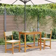 3 Piece Balcony Set with Cushions Solid Wood Acacia, Furniture Sets, Patio Furniture