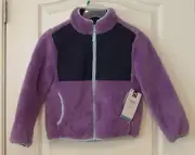 Member's Mark Full-Zip Fleece Reversible Jacket Purple /Blue Sz XS 4/5 NWT