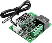 Eigell Electronic Temp Control Switch Display Digital Thermostat Module LED Display Accessories DC12V 10A Easy to Install Zfx-w1209D, 12V blue light