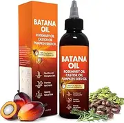 Batana Oil for Hair Growth Dr Sebi, 4-in-1 Pure & Unrefined Honduran Oil with Rosemary, Castor, Pumpkin Seed Oil, Nourishes, Strengthens, Promotes Healthy Hair, Organic Oil for Hair & Scalp Care (5oz)