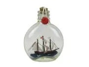 [Pack Of 2] Santa Maria Model Ship in a Glass Bottle 4""