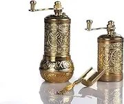 (Gold) - Salt and Pepper Grinder Set - Herb Grinder - Pepper Grinder Mill - Pepper Mill - Spice Grinder - Salt Grinder - Coffee Bean Grinder - Spice Grinder Manual (Gold)