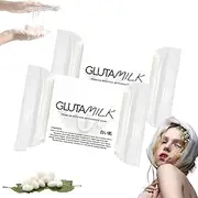 Gluta Milk Soap, Charkush Beauty Gluta Milk Soap, Gluta Milk Bar Soap, Silk Protein Skin Repair Soap, Collagen Milk Soap, for Firm & Brightening Skin (2)