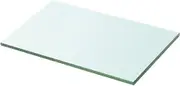Clear Glass Shelf Panel: 20x30 cm Tempered Shelves, Hanging Display Ledge, Wall Mounted Floating Shelves with Oak Frame Bracket
