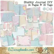 Shabby Junk Journal DIY Kit - Junk Journal, Journal, Smash Book - EZ-7081