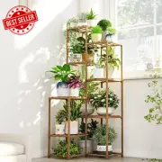 54.7" Tall Plant Stand Indoor Outdoor Corner Wood Shelf Large Holder for Plants