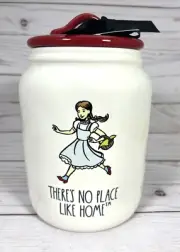 Rae Dunn Wizard of Oz THERE's NO PLACE LIKE HOME Dorothy Canister Cookie Jar 8"