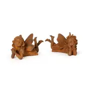 A.FRESCO Cast Iron Fairy Garden Sculpture/Statue Set Rust 25.5x13cm Assorted