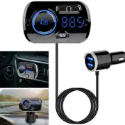 Handsfree Wireless Bluetooth 5.0 Car FM Transmitter Radio MP3 Player USB-Charger