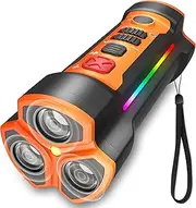 Anti Barking Device for Dogs in 55FT Indoor/Outdoor 3X Head with Party Flashlight Portable Training Tool|Ultrasonic Sound Bark Control|Rechargeable Device|Beep & Vibration|No Shock |Anti Barking