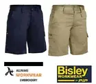 BISLEY LADIES Work Shorts Lightweight Drill Utility Shorts BSHL1999 Navy Khaki