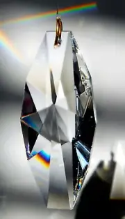 HUGE 120mm Geometric Austrian Crystal Clear Pendant Prism Suncatcher 4-3/4"