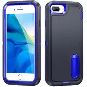 MCC Shockproof iPhone 6+ 6s+ Case Cover Heavy Duty with Stand Apple Plus [Navy+Blue]