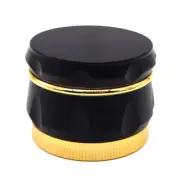 2.1" 55 mm 4 Piece Grinder Herb Spice Crusher Drum Design Wine Barrel BLACK