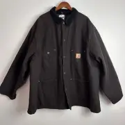 NEW Carhartt Chore Jacket 4XL Blanket Lined Duck Dark Brown Sandstone C02 DKB