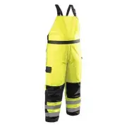 Rain Bib Pants Yellow XL High Visibility Insulated Waterproof Workwear ANSI