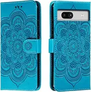 [shingtomua] for Google Pixel 7a Case Wallet with Card Holder Kickstand Magnetic Soft Leather Flip Fold Case for Google Pixel 7A Cover (Blue)